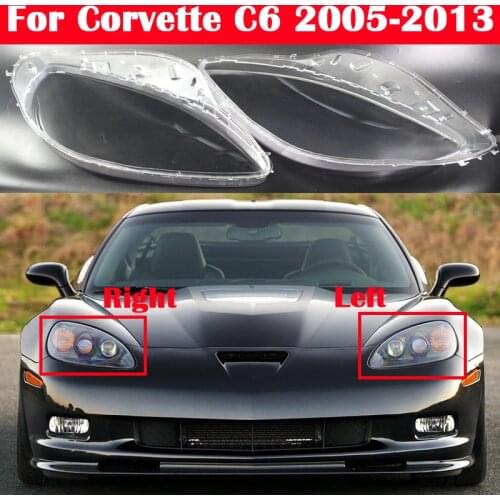 Car Front Headlight Cover Headlamp Lampshade Lampcover Head Lamp light Covers Shell glass For Chevrolet Corvette C6 2005-2013