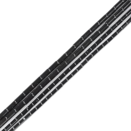 AAA Natural Stone Bright black Hematite Beads Bamboo shape 5mm 8mm Beads for DIY Necklace Bracelet Jewelry Making Accessories