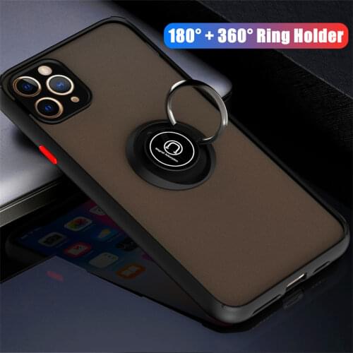 Magnet Ring Case For Apple iPhone 12 11 Pro XS Max Mini X XR 8 7 Plus SE 2020 Mini ShockProof Acrylic Stand Case Cover Funda