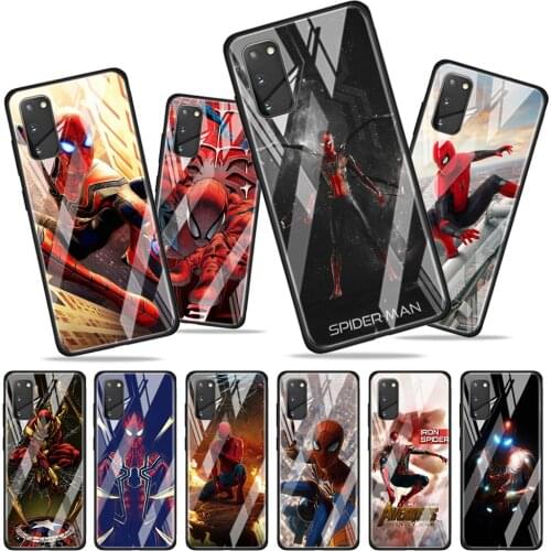 Iron Spider Avengers Tempered Glass Cover For Samsung Galaxy S20 S10 S9 S8 S10E FE Ultra Plus Lite 5G Phone Case