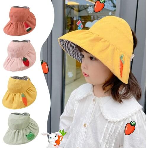 Childrens Empty Top Hats for Boys and Girls Summer Thin Sunshade Sun Hats Baby Sun Protection Big Brim Sandals Fisherman Hats