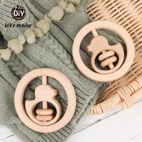 Lets Make Baby Toys 13 24 Months Rattles For Babies 1PC Duck PVC Free Educational Musical Beech New Born Kids Toys For Toddlers