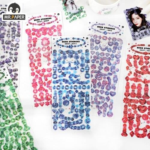 JIUMO 6 Designs 1 Pc/bag Ins Style Baoli Baoqi Series Creative Cute Handbook DIY Decorative Collage Material Sticker