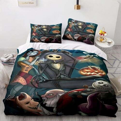 Dropshipping Single only 1 PillowcaseBedding Set 3D Print Duvet Cover Twin Size Mouse Disney For Kids Nightmare Before Christmas