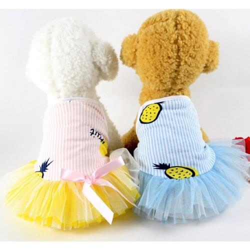 Pet Clothes Fruit Pattern Cotton Dog Dress Cute Dog Siamese Physiological Pants Pet Supplies S-XL 2 Color