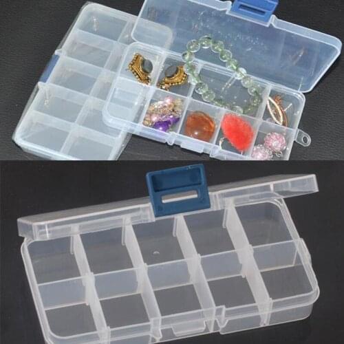 Multifunctional parts storage box 10 grid lattice adjustable tool box / components box / parts box