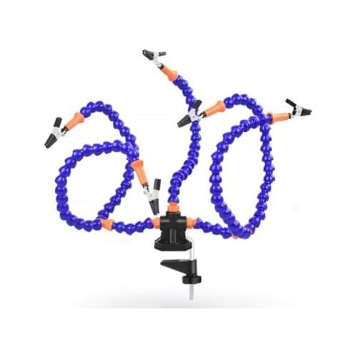 Multi-function 3-claw simple welding table flexible universal arm DIY welding PCB repair circuit board clamp auxiliary tool