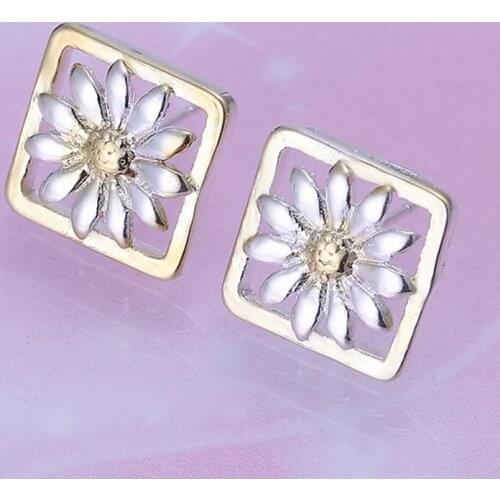 Fashion jewelry Earring For Women, Plated Earrings Chrysanthemum Earrings E147 /PCPLMVCD ZBONSNVI silver color