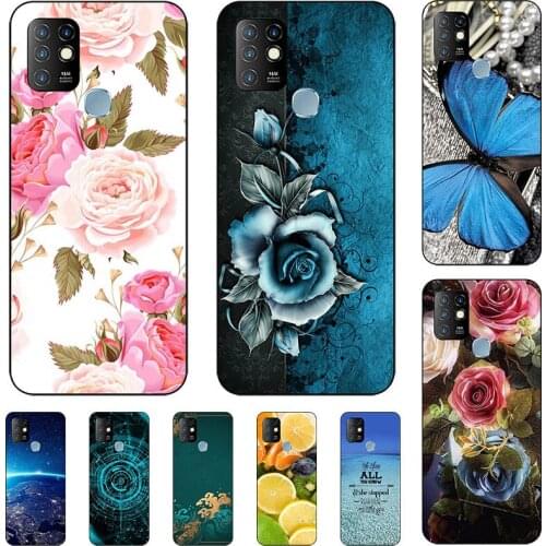 Fashion Flower Case For Tecno Pova LD7 Cover For Infinix Smart 5 X657 Soft Silicone Cat Printing Capa Back Coque