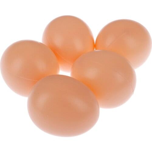 5PCS Fake Dummy Egg Hen Poultry Chicken Joke Prank Plastic Eggs Party Decor Novelty Toy For Kids DIY