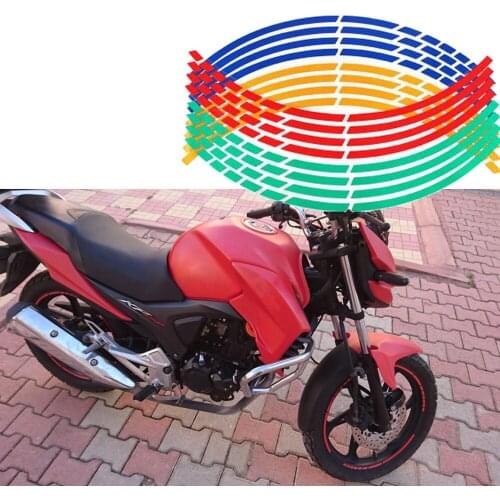 Motorcycle Reflective Tape Car Styling For 17 or 18 inch Wheel Rim Car Sticker