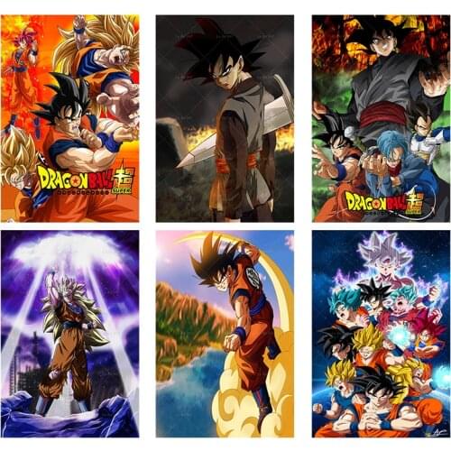 Dragon Ball Black Guko Poster Living Room Bedroom Children Kids Gift Decoration Canvas Painting Wall Art Cartoon Picture Cuadros