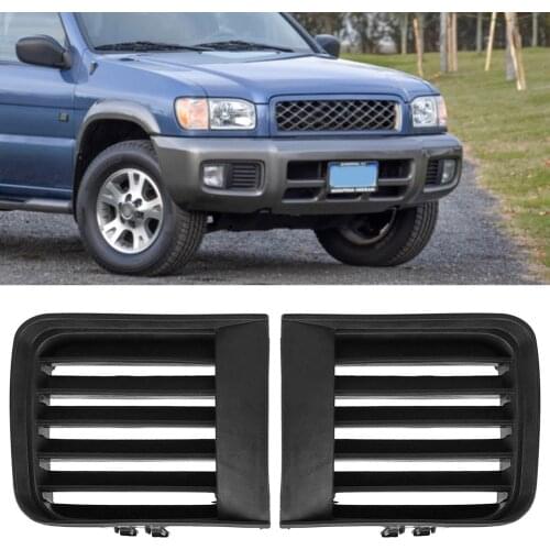 Bumper Fog Light Vent Grille Fit Front Bumper Fog Lights Lamp Finishing Grilles Black Auto Replacement Parts