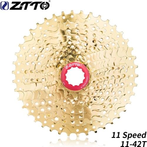 ZTTO Bicycle 11 Speed Cassette 11s 11-42T Golden MTB Moutain Bike Freewheel for parts XT M8000 SLX M7000 XTR M9000 k7 NX GX