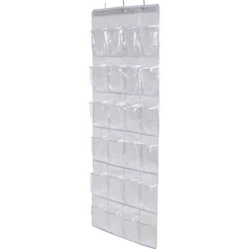 24 Pockets Over The Door Behind Shoe Organizer Rack Hanging Organizers Space Saver Rack Hanging Storage Hanger