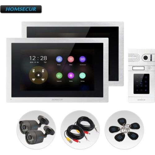 HOMSECUR 10" Video Door Entry Phone Call System with Waterproof CCTV Camera 110 Degree BC071HD-S+BM114HD-S