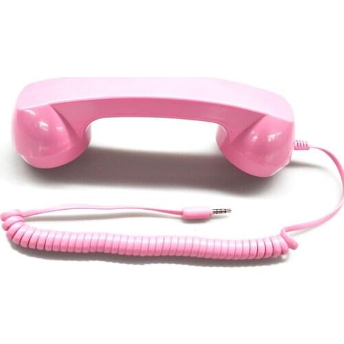 Vintage Retro Telephone Handset Cell Phone Receiver MIC Microphone for Cellphone Smartphone 3.5 mm Socket 100cm Cable