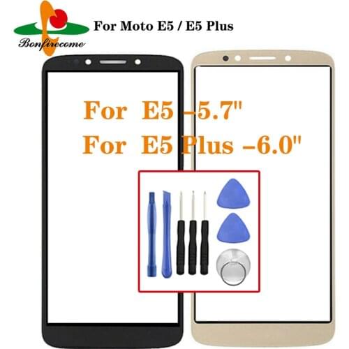 Outer Screen For Motorola Moto E5 Touch Screen Front Panel For Moto E5 Plus LCD Display Outer Glass Cover Lens Replacement