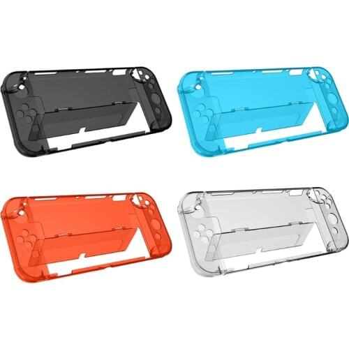 Hard PC Case Flip Cover Crystal Protective Housing Shell for Switch OLED Console