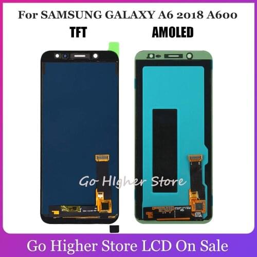 For SAMSUNG GALAXY A6 2018 A600 LCD Display Touch Screen Digitizer Assembly A600 A600F A600FN Lcd Screen Replacement