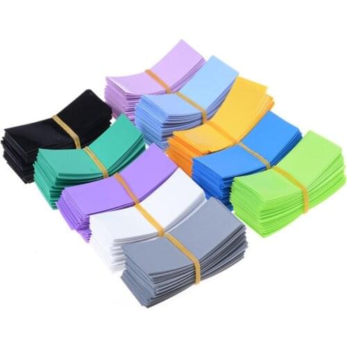 100PCS Li-ion PVC Heat Shrink Tubing 18650 Battery Wrap Precut Size 72*18.5mm Battery Film Tape Battery Cover 8 Color random