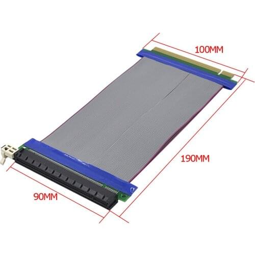 19CM PCI-E riser 16X to 16X Adapter Converter PCI Express Riser Card Extender Flexible Extension Ribbon Cable for Bitcoin Miner