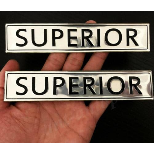 2pcs Metal Superior Car Trunk Rear Emblem Badge Decal Sticker Limited Sport