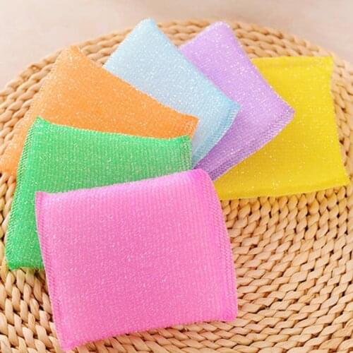 8 pcs Kitchen nonstick oil scouring pad oil cleaning cloth washing cloth to wash cloth towel brush bowl cloth sponge