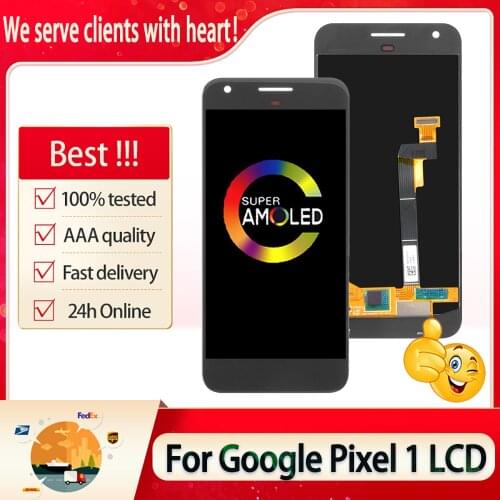 5.0" AMOLED For Google Pixel LCD Display With Touch Screen Digitizer Assembly No Dead Pixels For Google Pixel 1 LCD Replacement