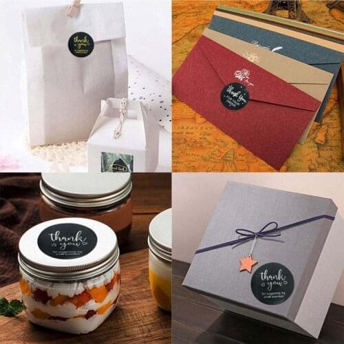 500pcs Label Stickers Gold Silver Thank You Seal Label Sticker Scrapbooking Gift Card Business Packaging Stationery Cute Sticker