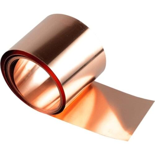 99.9% Pure Copper Cu Metal Sheet Foil Plate 0.01/0.02/0.03/0.04/0.05/0.08mm x 100mm x 1000/2000mm Thickness