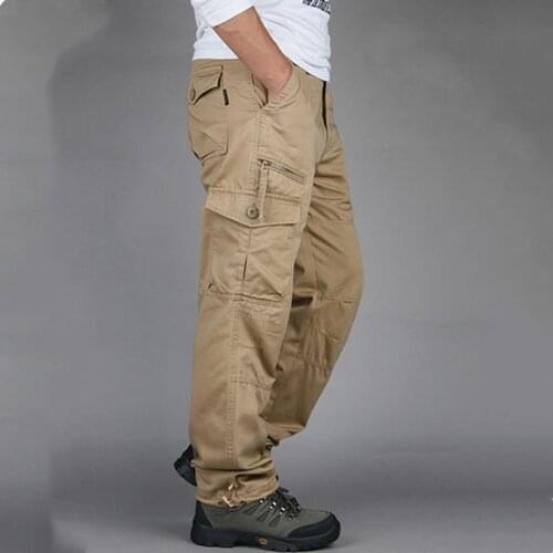 Hot Free Shipping Cargo Pants Men Army Military Tactical Pants Multi Pocket Trousers Male Cotton Casual Work Pants Sweatpants