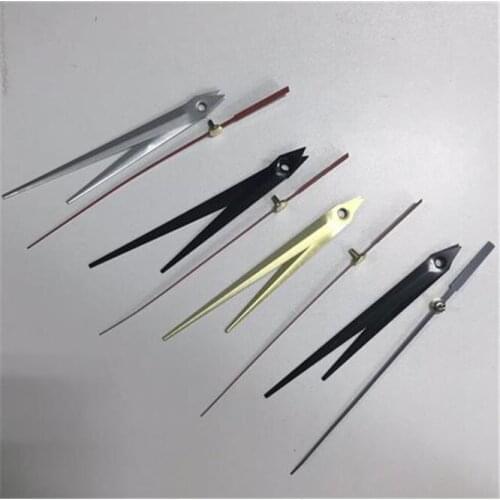 10sets/lot Silent Black Quartz Wall Clock Movement with Hands Mechanism DIY Clock Parts shaft 9mm 12mm 17 mm 19mm 20mm 24mm