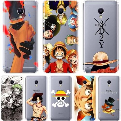 For Meizu M2 M3 M3S M5 M5C M5S M6 M6S M6T Case Silicone Soft One Piece Luffy Back Cover For Meizu M6 M5 M3 M2 Note Phone Case