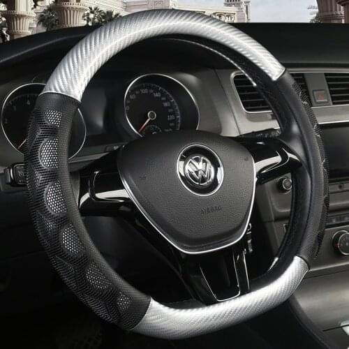 Car Steering Wheel Cover D Shape For VW GOLF 7 2015 POLO JATTA Passat Tiguan For Nissan Qashqai J11 X-trail T32 2015- 2017 2018