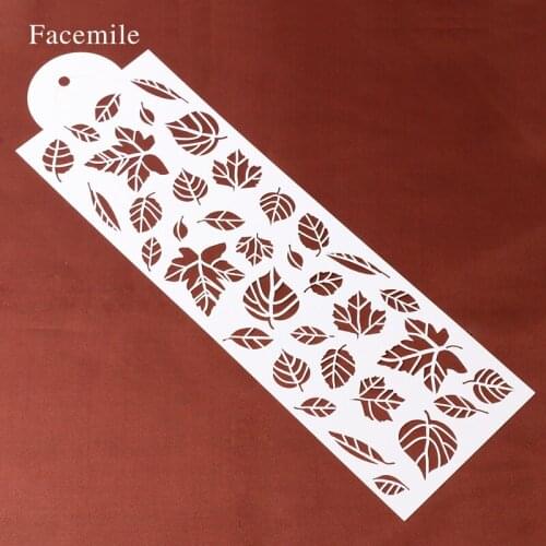Facemile Fashion Plastic Cake Stencils Valentines Day Coffee Mold Pastry Tools random color 32.8*10 cm 54098