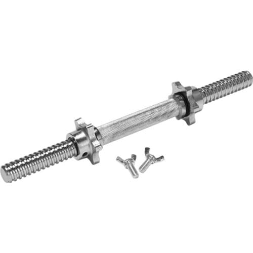 38Cm Threaded Dumbbells Bars Adjustable Dumbbell Bar Handles Weight Lifting Equipment for Workout Training Gym Silver