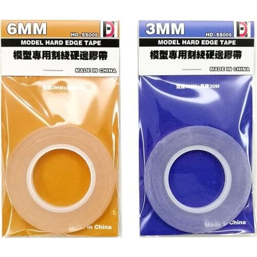 Details Modification Engraving Tool Transparent Curved Surface Engraving Hard Edge Tape 3MM/6MM for Building Military Model