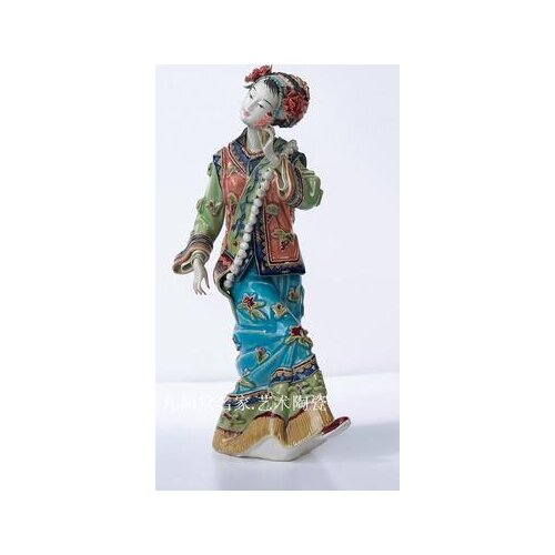 Shiwan doll ceramics is a classical figure in the heart of China girl Beauty figure Sculpture statue Home Decoration