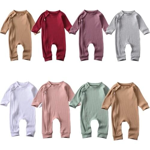 Baby Boys Girls Rompers Spring Autumn Newborn Baby Clothes For Long Sleeve Kids Boys Knitted Zipper Jumpsuit Baby Girls Outfits