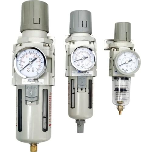AW2000-02 AW3000-03 AW4000-04 Air Oil Water Seperator Filter Air Controller Pneumatic Pressure Regulator Compressor Filter