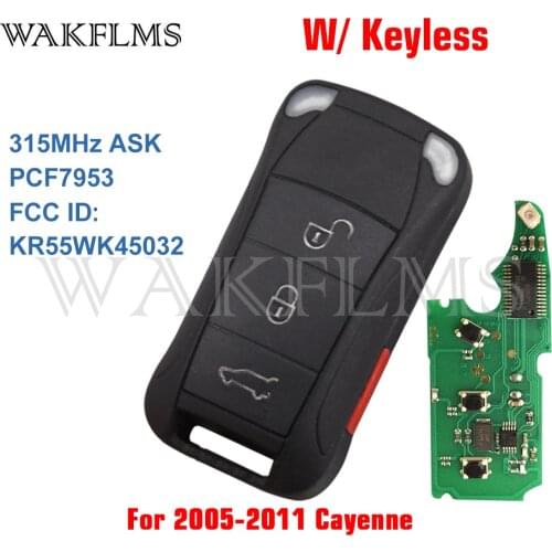 KR55WK45032 Keyless Flip Remote Car Key Fob 315MHz PCF7953A For Porsche For Cayenne 2005 2006 2007 2008 2009 2010 2011
