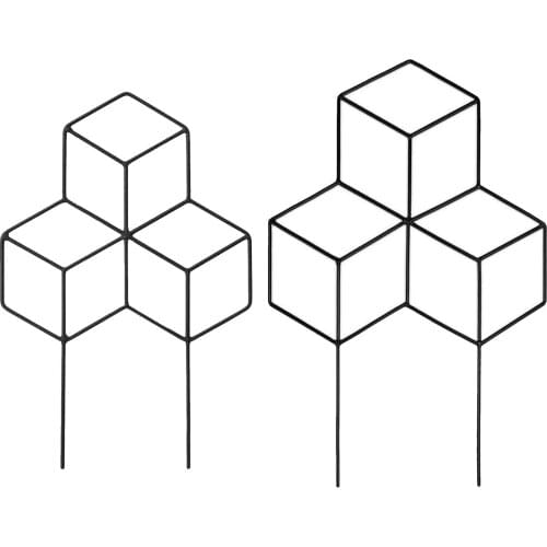 Metal Garden Trellis Black Coated Plant Trellis for Indoor Outdoor Plants