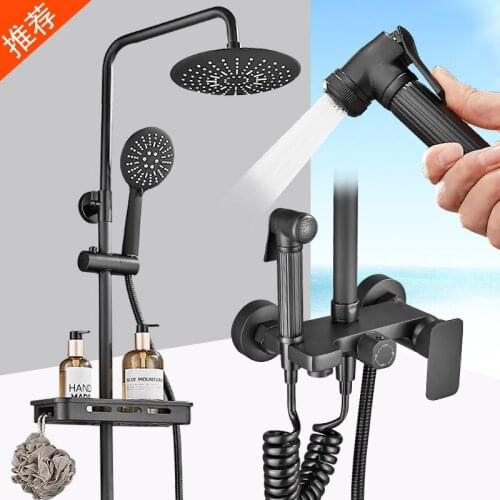 Shower bathroom shower set four block pressurization woman washing gun flower is aspersed multifunction bath apparatus