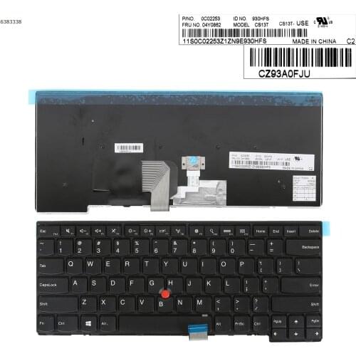 US QWERTY Layout New For Lenovo Thinkpad T440 T440P T440S T431S T450 T450S T460 E431 Keyboard Black with Pointer NO Backlit