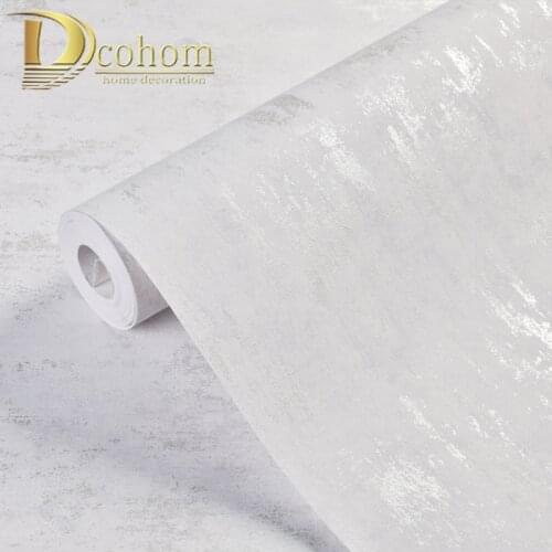 Plain Solid White And Grey Wallpaper For Bedroom Walls Thick Embossed Texture Room Wall Paper Roll Home Décor