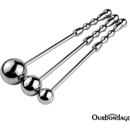 Ourbondage 3 Size Stainless Steel Stick Ball Anal Butt Plug For Men Women Prostate Massage Adult Sex Toys