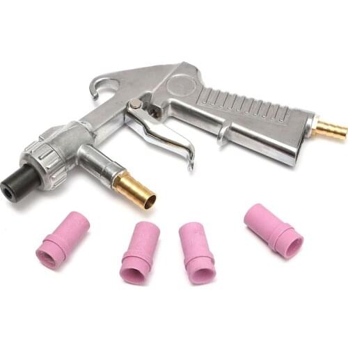 Sandblaster Air Siphon Feed Blast Gun Metal Ceramic Nozzle Tip Pneumatic Abrasive Sand Blasting Tool Kit