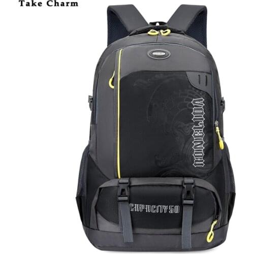 Black 2020 New High Quality Nylon Waterproof Men Backpack Large Capacity Couple Leisure Outdoor Travel Backpack Youth Sports Bag