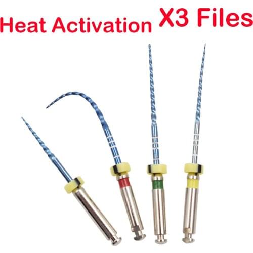 Dental Blue dental rotary files nickel titanium root canal files endodontic files 04 06 taper heat activation blue files rotary